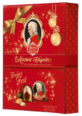 Produktbild von Reber Mozart Kugeln Weihnachten 6er