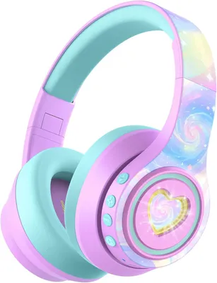Produktbild von Noise Cancelling Kopfhörer Kinder, LED-Beleuchtung, Bluetooth 6.0, Type-C-Schnellaufladung, 80dBA Lautstärke, 47 Stunden Spielzeit, Kopfhörer Kinder