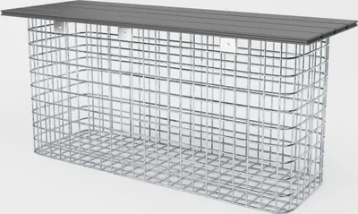 Produktbild von Gartenbank 102 x 50 x 32 cm MW 5 x 5 cm feuerverzinkt, mit Recyclingauflage in anthrazit