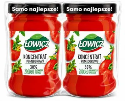 Produktbild von Łowicz Tomatenmark 30 % Trockenmasse, 2 × 190 g