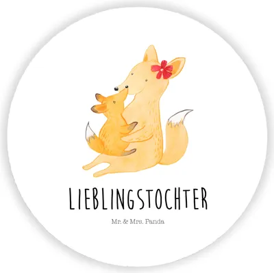 Produktbild von Mr. & Mrs. Panda Kühlschrankmagnet Fuchs Mama - Weiß - Geschenk, Muttertag, magnet für magnettafel, Notizhalter, Umarmen, whiteboardmagnet, kühlschrank, Schoß, Tochter
