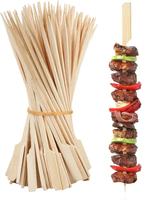 Produktbild von Bambusspieße 20 cm, 100 Stücke, für Grill, Holz