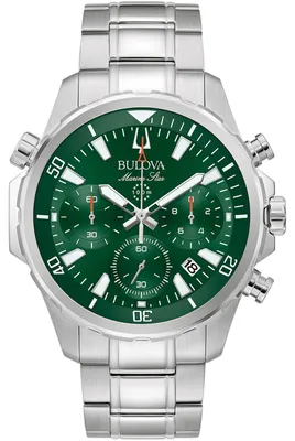 Immagine prodotto di BULOVA 96B396 Marine Star Orologio da uomo in acciaio inossidabile con data crono argento