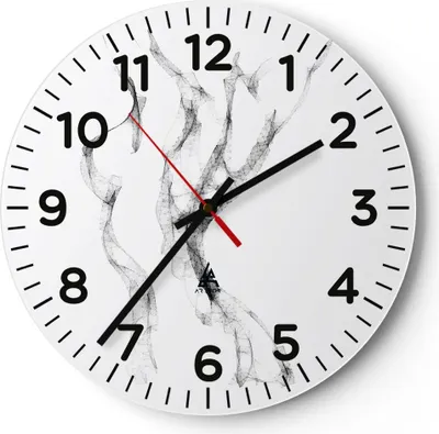 Produktbild von Wanduhr - Rund - Glasuhr - Frau Körper Nacktheit - 40x40cm - Schleichendes Uhrwerk - Lautlos - zum Aufhängen bereit - Dekoration Modern - Wanddekoration aus Glas - C4AR40x40-4938