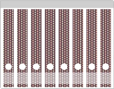 Produktbild von Wallario Ordnerrücken Sticker, selbstklebend für schmale Ordner, 8 Stück, Motiv Muster Herzen in beig und rosa in Reih und Glied