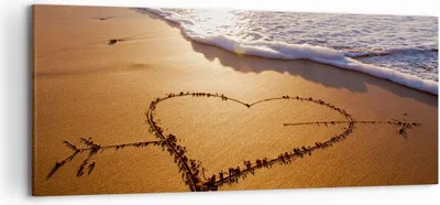 Produktbild von Bild auf Leinwand - Leinwandbild - Sommer Meer Sand Strand - 120x50cm - Wand Bild - Wanddeko - Leinwanddruck - Bilder - Kunstdruck - Wanddekoration - Leinwand bilder - Wandkunst - AB120x50-3163