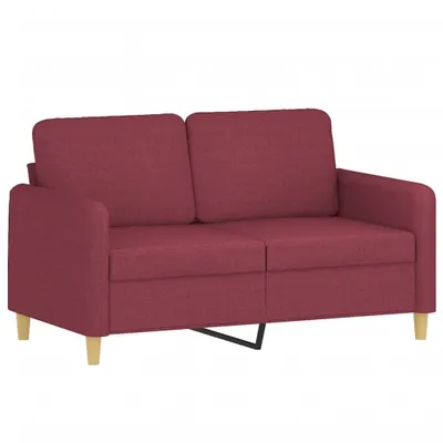 Image de Canapé à 2 places Rouge bordeaux 120 cm Tissu
