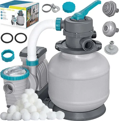 Immagine prodotto di Pompa a sabbia di qualità per piscine con sfere filtranti 8327l/h Bestway 58499