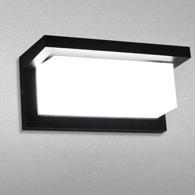 LED-Wandleuchte mit Bewegungsmelder, 18 W, kaltweiß, IP65, schwarz