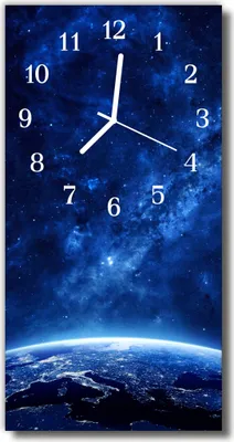 Produktbild von Tulup Glasuhr Wanduhr Küchenuhr Echt-Glas 30x60 Welltal Blau