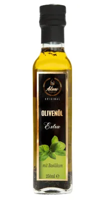 Produktbild von Natives Olivenöl extra mit Basilikum 250ml