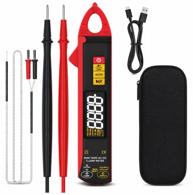 Produktbild von Stromzange TRMS 1mA, Zangenmultimeter für AC/DC Leckstrommessung, digitales Multimeter mit Spannung Widerstand Temperatur NCV für Auto