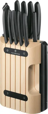 Produktbild von Victorinox Swiss Classic Messerblock 12-Teilig Schwarze Messergriffe (+)