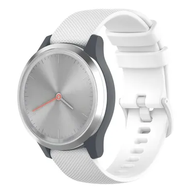 Produktbild von Strap-it Silikon-Uhrenarmband passend für Garmin Vivoactive 4S / Vivomove 3S / Venu 2S (weiß)