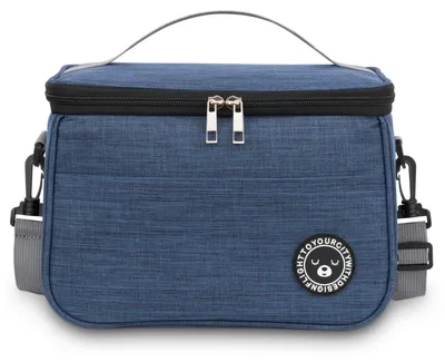 Immagine prodotto di Borsa termica piccola, capacità 6,4 litri, isolata, pieghevole, portatile, blu, dimensioni 25x16x17 cm