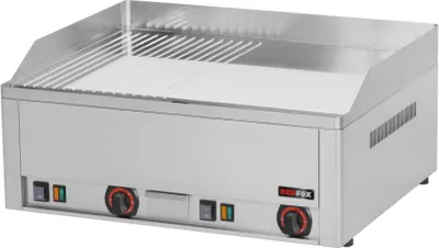 Immagine prodotto di Piastra grill elettrica KBS con 2 zone di riscaldamento, superficie di cottura liscia/scanalata, 660x600x290 mm