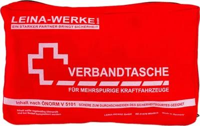 Zdjęcie produktu dla Torba pierwszej pomocy ÖNORM V5101 dla pojazdów wielośladowych czerwona