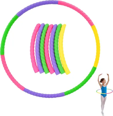 Productafbeelding van Hula-Hoop ringen, kunststof, 7 stuks, 60 cm, voor kindersport en fitness