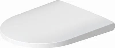 Imagen del producto de Asiento para inodoro Duravit D-Neo, con sistema de descenso automático, desmontable, bisagras de acero inoxidable, color blanco, 1 unidad.