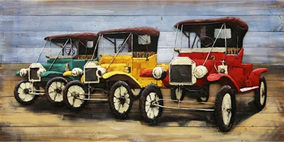 Produktbild von 3D Metallbild Oldtimer