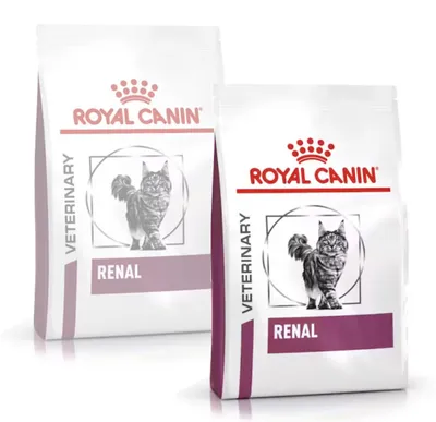 Produktbild von Royal Canin Veterinary Renal 2x400g Trockenfutter für ausgewachsene Katzen mit Nierenversagen – Beugt Nierensteinbildung vor