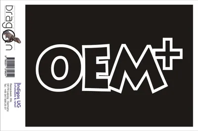 Produktbild von Aufkleber / Autoaufkleber - JDM / Die cut / Auto / OEM - öM+ 210x80mm schwarz - Heckscheibe / Heckscheibenaufkleber