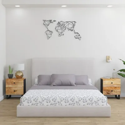 Produktbild von The Living Store Nachttische 2 Stk. 40x33x46 cm Massivholz Mango