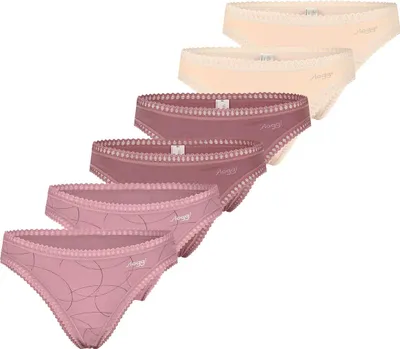 Produktbild von sloggi 6er Pack GO Crush String Komfortabel und atmungsaktiv, Zierborte an den Säumen, Im praktischen Mehrfachpack