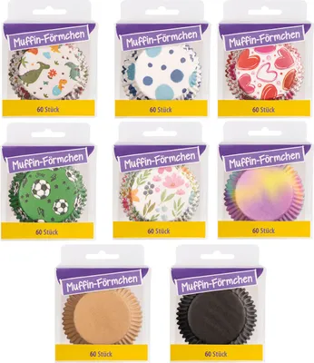 Produktbild von Günthart Muffin-Förmchen 60 Stück Sortiert
