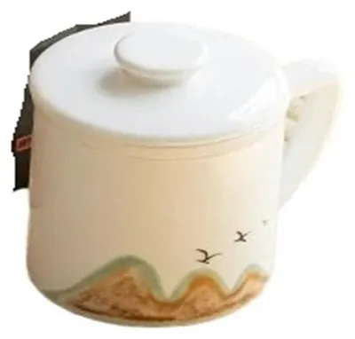 Image de Tasse à thé en porcelaine de 430 ml avec filtre et couvercle