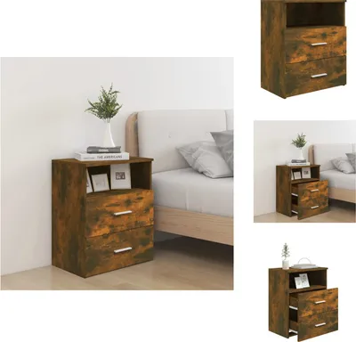 Immagine prodotto di vidaXL Comodino in rovere fumé 50x32x60 cm - Comodini