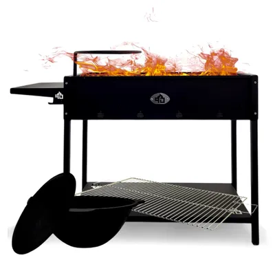 Produktbild von Mangal Set Batyr 80 Schaschlikgrill 80 cm mit Grillrost und Kasan 8L