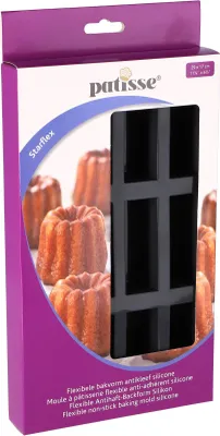 Produktbild von Patisse Silikon Mini Kuchenform Backform 12-fach schwarz 29x17 cm