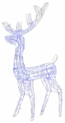 Produktbild von vidaXL LED-Rentier Acryl Weihnachtsdekoration 140 LEDs 128 cm Blau