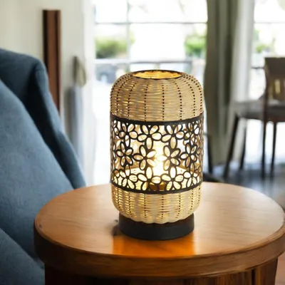 Produktbild von Tischleuchte Elio Metall/Rattan Dekoleuchte