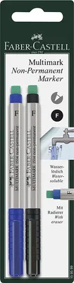 Image de Faber Castell Stylo à bille Multimark Non Permanent Force F Set de 2 pièces