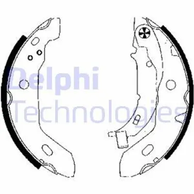 Produktbild von DELPHI Bremsbackensatz Trommelbremse Hinten passend für MERCEDES-BENZ A-Klasse (W168) 180mm LS1841