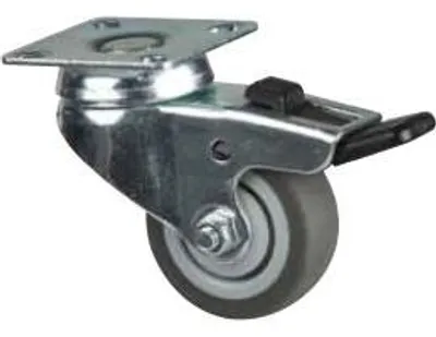 Produktbild von 50-mm-TPE-Lenkrolle für Möbel mit Bremse