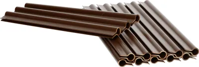 Produktbild von Sellon24® 20 Stück Befestigungsclips Klemmschienen 19 cm für PVC Sichtschutz Streifen Zaunblende Folie Doppelstabmatte Braun