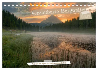 Produktbild von Verzauberte Bergwelten (Tischkalender 2027 DIN A5 quer), CALVENDO Monatskalender