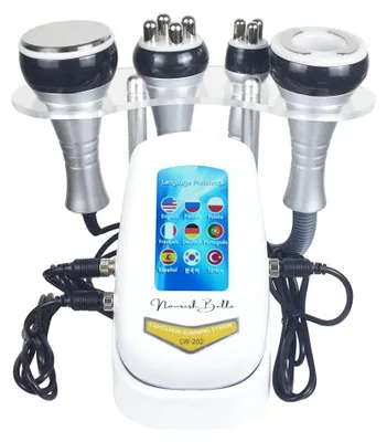 Obrázek produktu pro Přístroj pro kavitaci – 4 v 1 ultrazvukový přístroj – redukce tuku, zpevnění těla, lifting obličeje, vakuová masáž – zástrčka pro EU