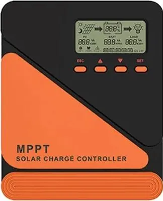 Obrázek produktu pro Solární regulátor nabíjení, technologie MPPT, LCD displej, MPPT-60A, 12V 24V Auto, integrovaný Off Grid
