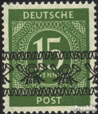 Produktbild von Briefmarken Bizone (Alliierte Besetzung) 1948 Mi 58I postfrisch Posthörnchen (Bandaufdruck)