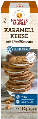 Produktbild von Hammermühle Karamellkekse mit Vanillecreme 120g