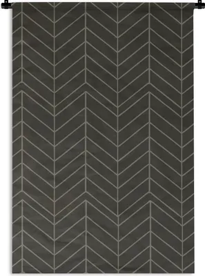 Produktbild von MuchoWow® Wandteppich Wandbehang Muster - Luxus - Grau - Braun 60x90 cm Tapisserie Dekoration Wandtuch - Foto-Teppich - Abwaschbar