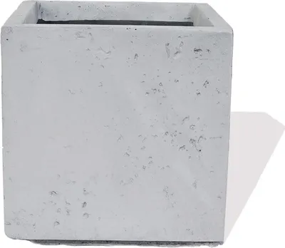 Produktbild von Könige Hausdeko Blumenkübel Quadrat, Elfenbeinfarben, 53x53x51 cm, aus Fiberglas & Magnesiumoxid, Natur-Optik, witterungs-, UV- & frostbeständig bis -10°C, für Innen- & Außenbereich, als Übertopf oder zur Direktbepflanzung