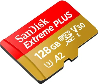 Obrázok produktu pre SanDisk Extreme PLUS, 128 GB, MicroSDXC, Trieda 10, 200 MB/s, 90 MB/s, Class 3 (U3)