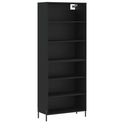 Produktbild von Highboard Schwarz 69,5x32,5x180 cm Holzwerkstoff
