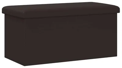 Obrázek produktu pro Skládací úložná lavice Hnědá 180 kg 80 L 77 x 38 x 38 cm PVC
