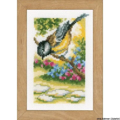 Immagine prodotto di Vervaco miniature "Uccelli", set di 3, schema di conteggio